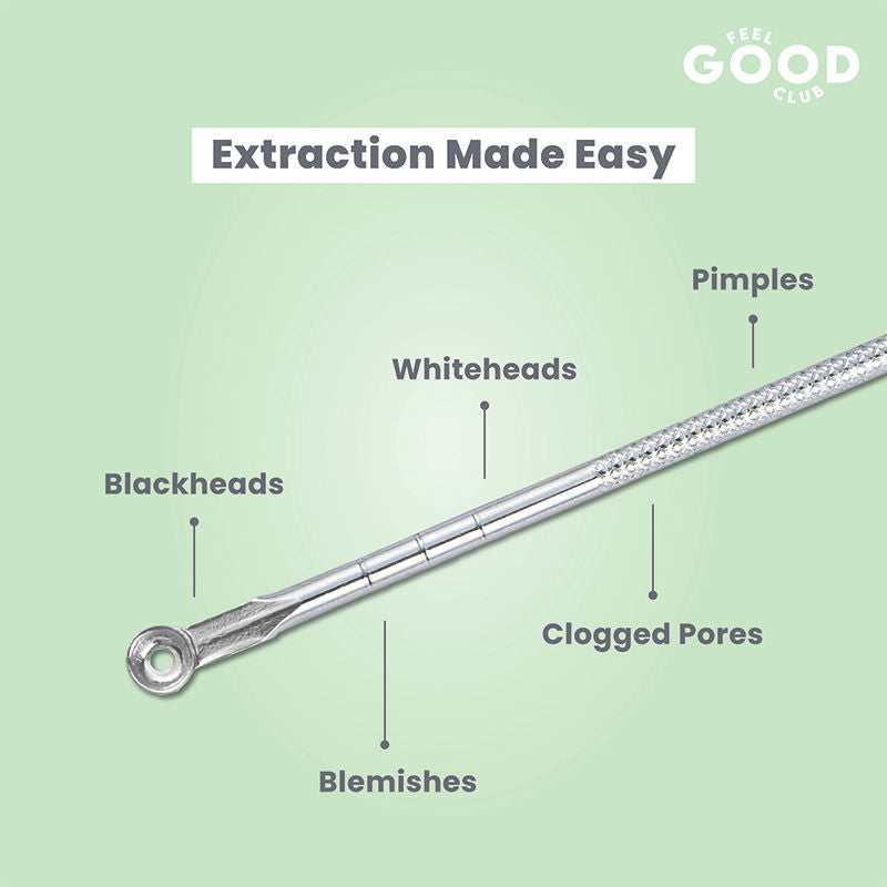 Feel Good Club Blackhead Remover With Round Loops For Blemish Extraction & Face Skin Care (1 Pc)