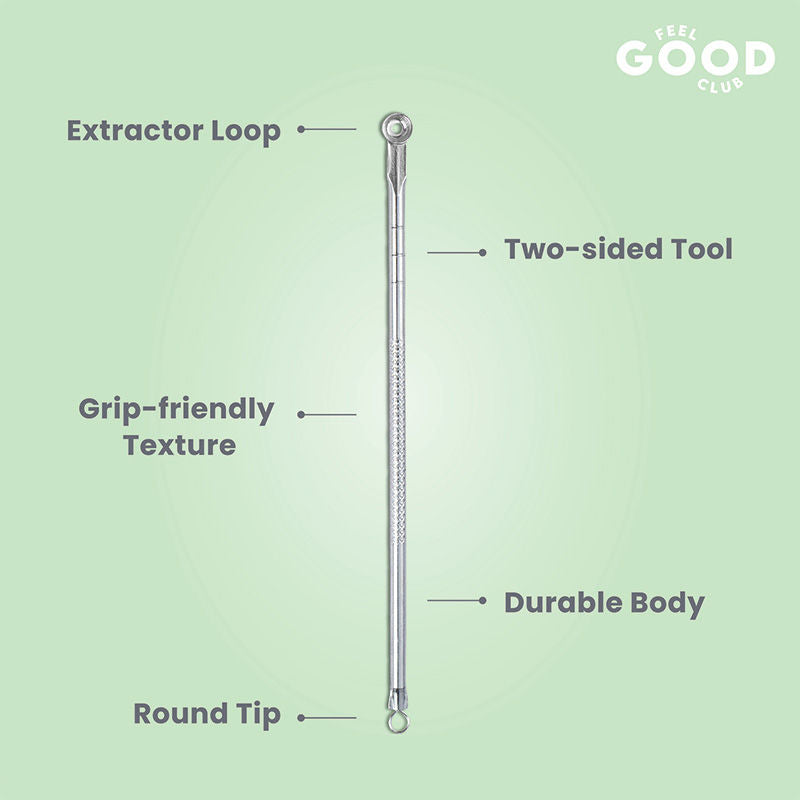 Feel Good Club Blackhead Remover With Round Loops For Blemish Extraction & Face Skin Care (1 Pc)