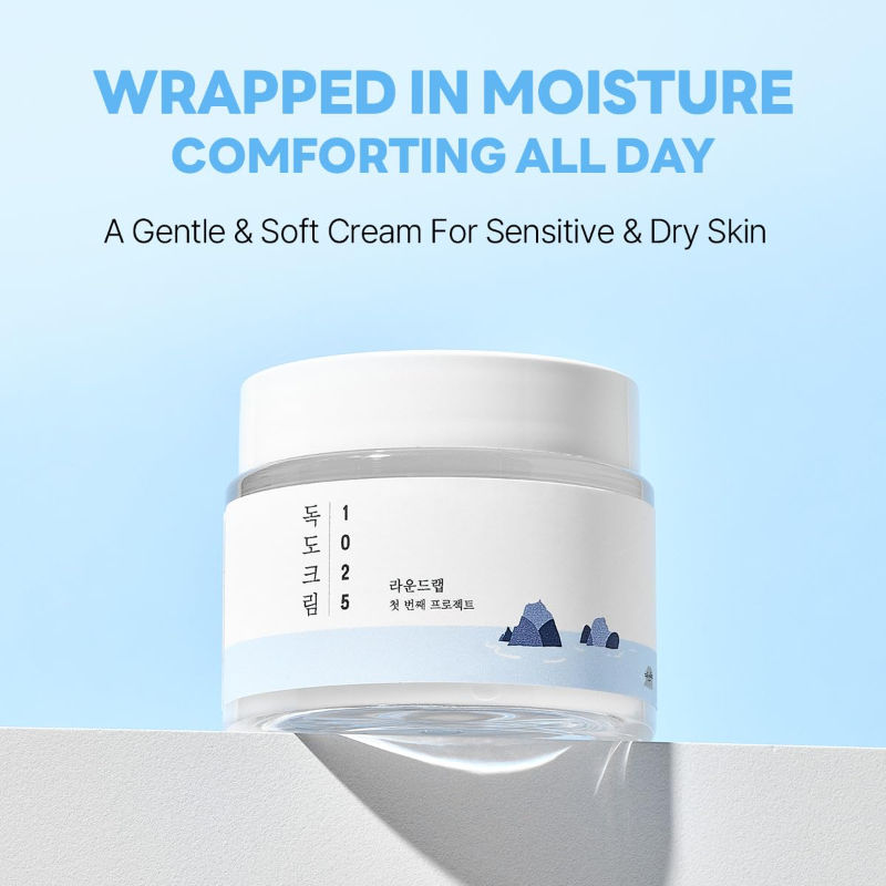 Round Lab 1025 Dokdo Cream, Soothing and Moisturizing Facial Cream