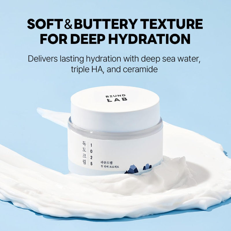 Round Lab 1025 Dokdo Cream, Soothing and Moisturizing Facial Cream