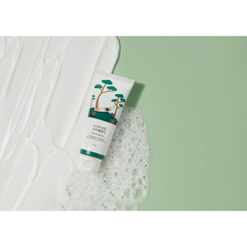 Round Lab Pine Calming Cica Cleanser, Gentle Foam Cleanser for Acne-Prone Skin