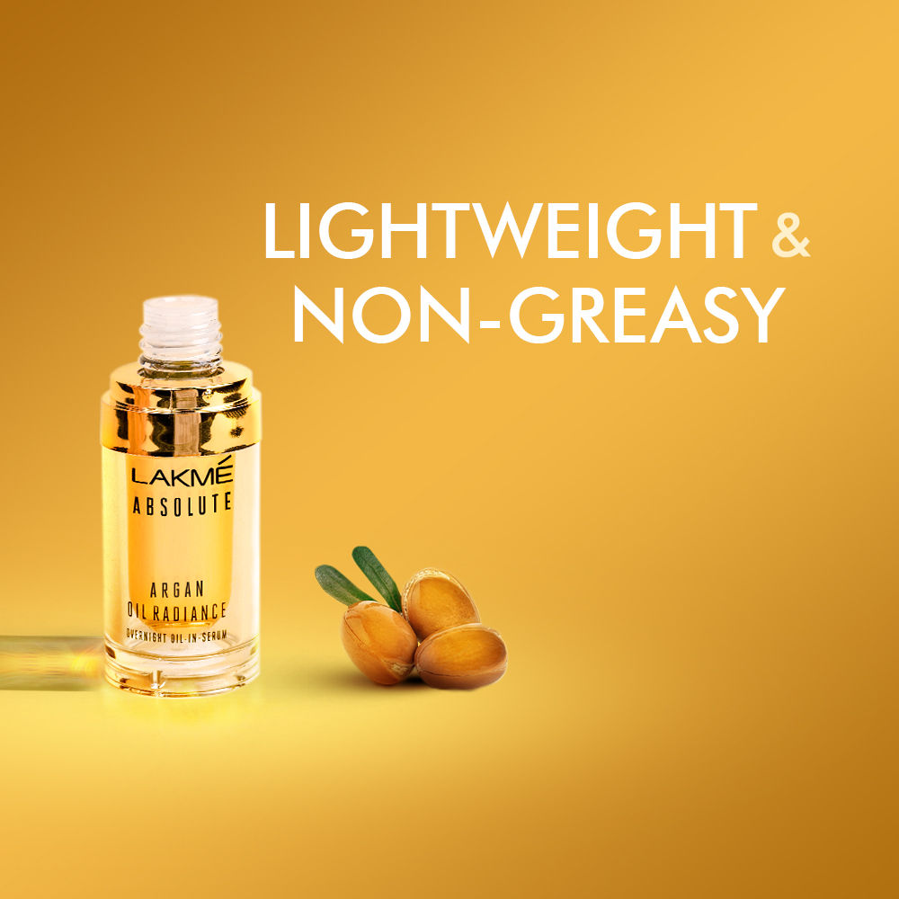 Lakme Absolute Argan Oil Radiance Overnight Oil In Serum with Moroccan Argan Oil