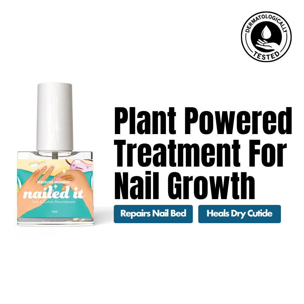 Hibiscus Monkey Nailed It Nail & Cuticle Treatment For Damaged, Brittle & Thin Nails