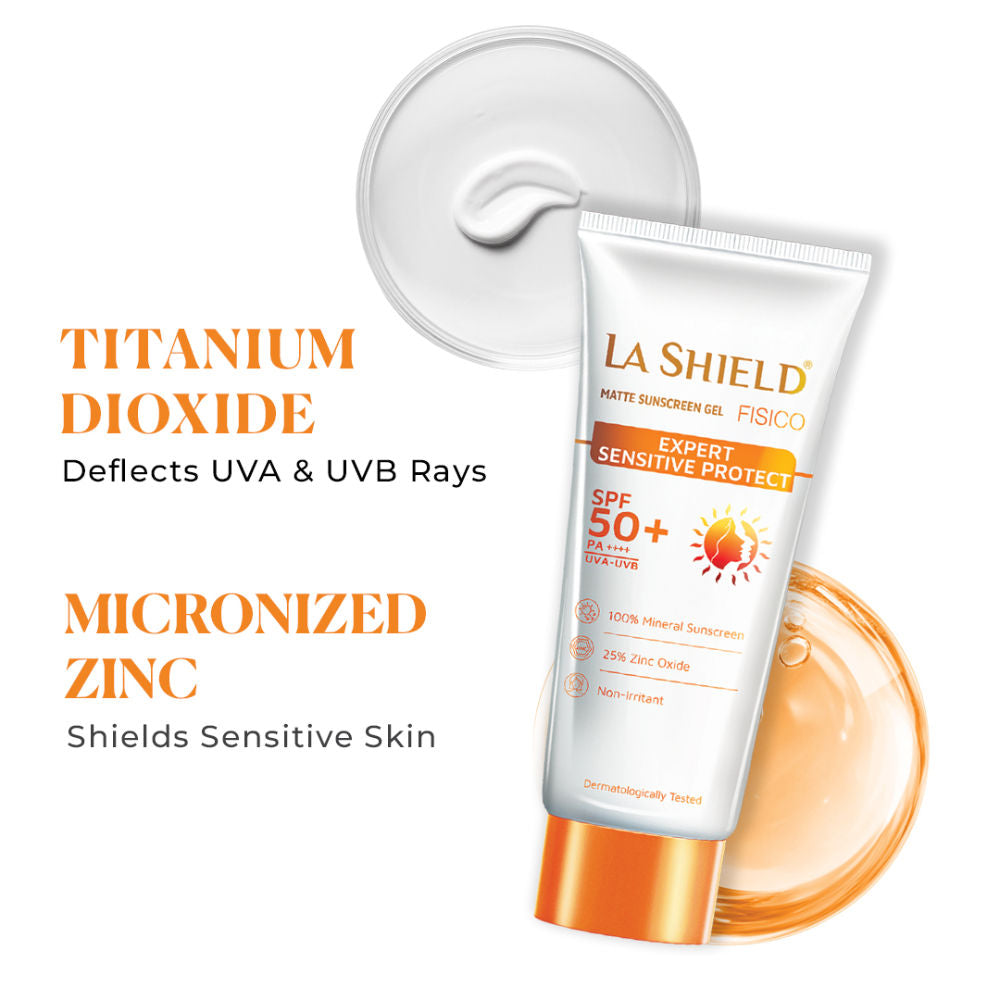 La Shield Fisico SPF 50+ PA+++ Mineral Sunscreen No Chemical Filter For Sensitive Skin