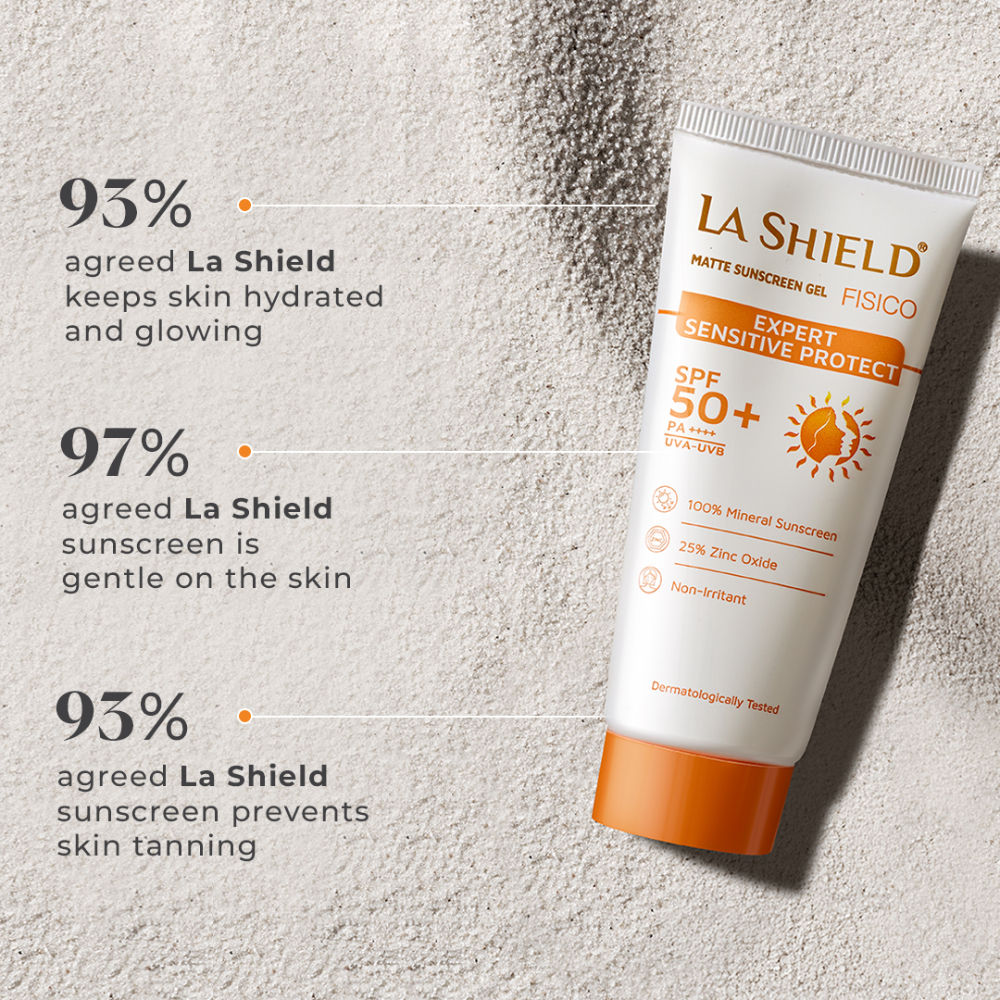 La Shield Fisico SPF 50+ PA+++ Mineral Sunscreen No Chemical Filter For Sensitive Skin
