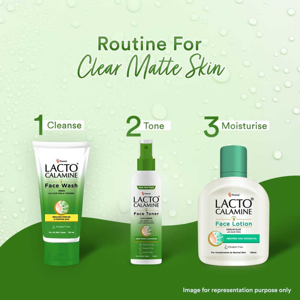 Lacto Calamine Cucumber Face Toner with Green Tea, 2% Niacinamide for Cool & Hydrated Skin
