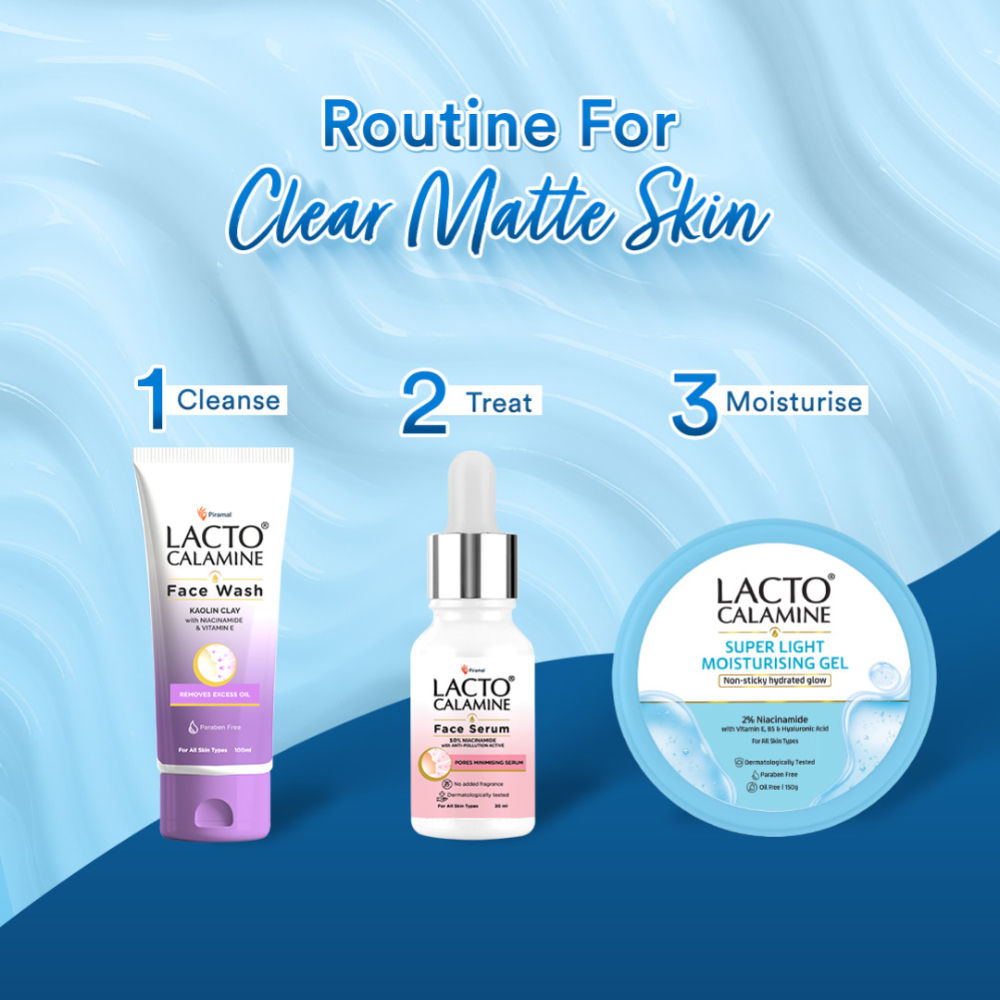 Lacto Calamine Super Light Gel Oil-Free Moisturizer-Hyaluronic Acid+Niacinamide-Non-Sticky Hydration