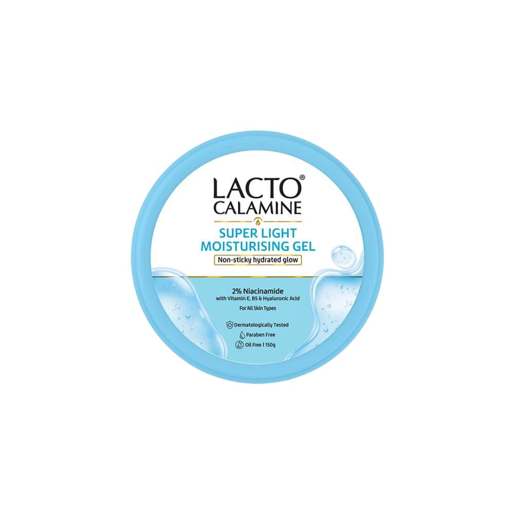 Lacto Calamine Super Light Gel Oil-Free Moisturizer-Hyaluronic Acid+Niacinamide-Non-Sticky Hydration