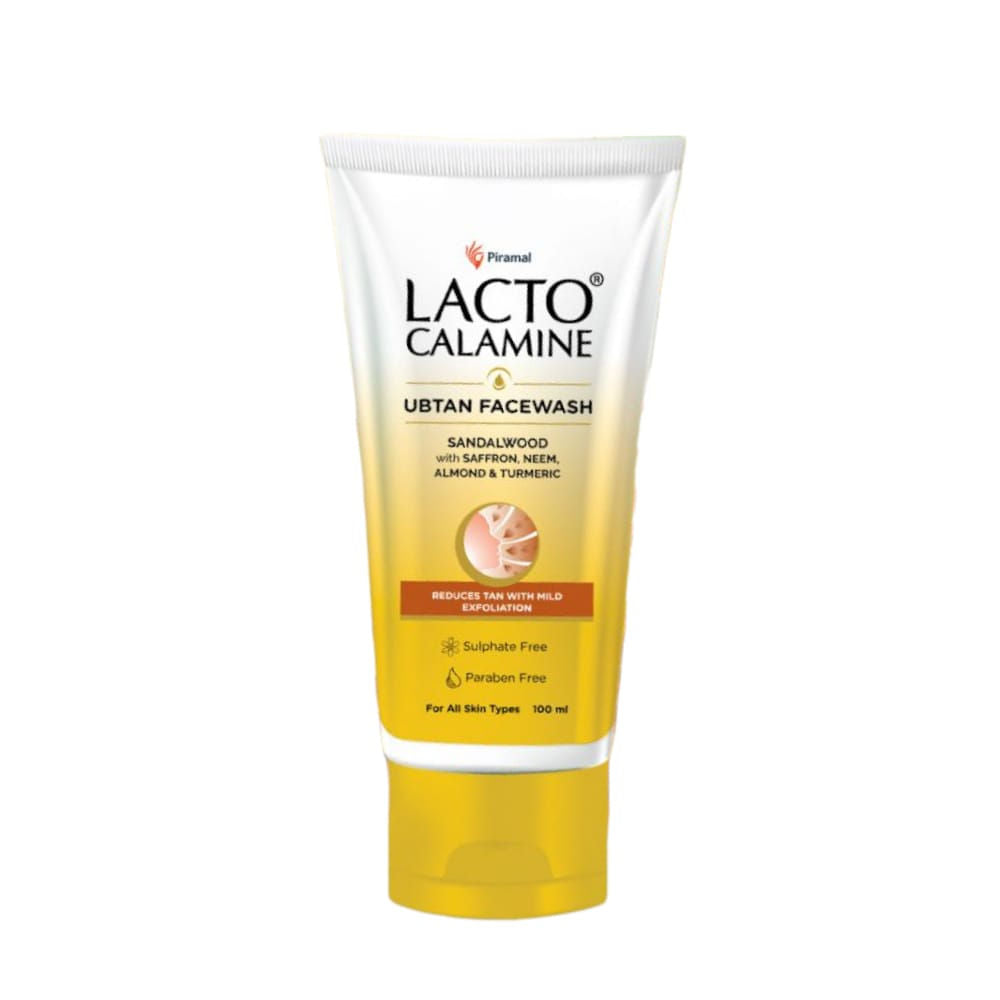 Lacto Calamine Ubtan Face Wash For Detan & Glowing Skin With Sandalwood, Saffron & Turmeric
