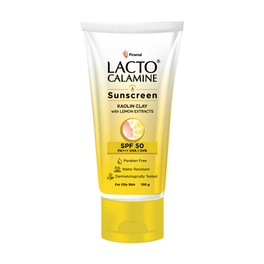 Lacto Calamine Lightweight Sunscreen SPF 50 PA +++ UVA-UVB- No White Cast, Non-Greasy for Oily Skin
