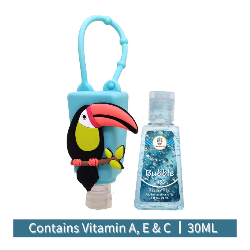 Bloomsberry Bird Holder with Bubble Kiss Antibacterial Hand Gel