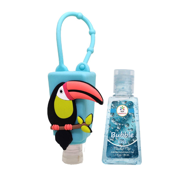 Bloomsberry Bird Holder with Bubble Kiss Antibacterial Hand Gel