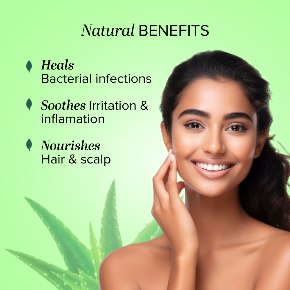Khadi Natural Aloe Vera Gel with Dispenser for Breakouts, Itchy Skin and Hair Nourishment