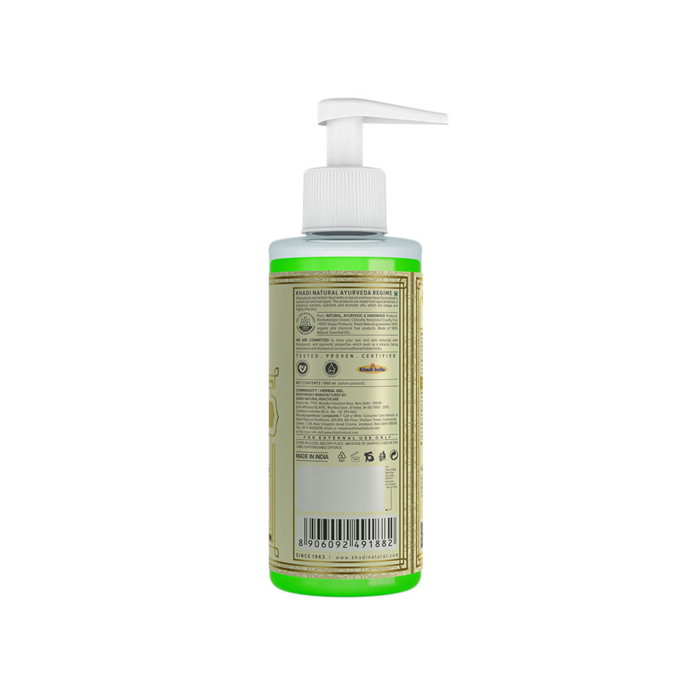 Khadi Natural Aloe Vera Gel with Dispenser for Breakouts, Itchy Skin and Hair Nourishment