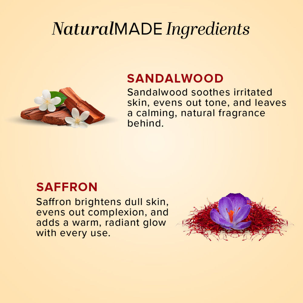 Khadi Natural Sandalwood Kesar Moisturiser for Soft Glowing and Hydrated Skin