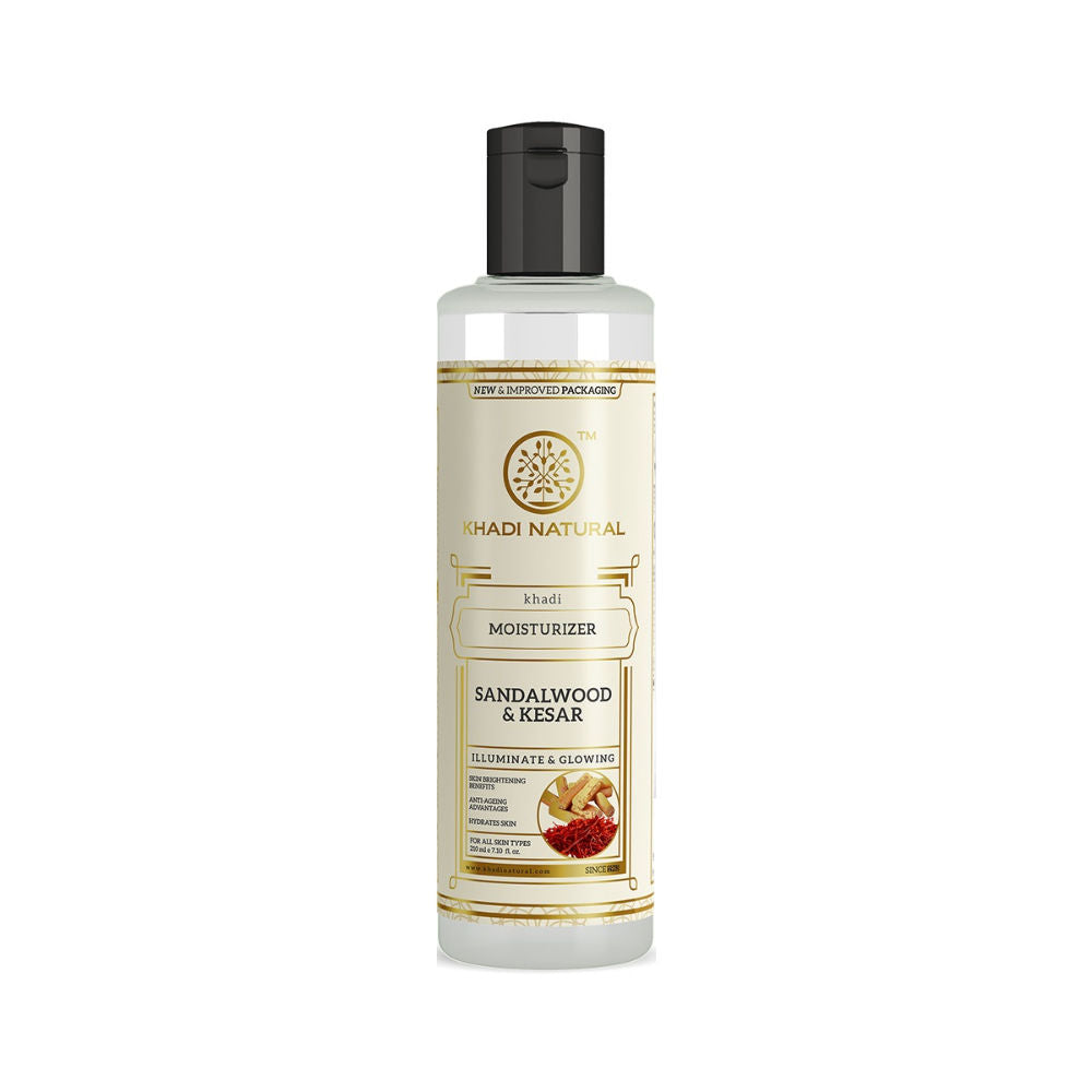 Khadi Natural Sandalwood Kesar Moisturiser for Soft Glowing and Hydrated Skin