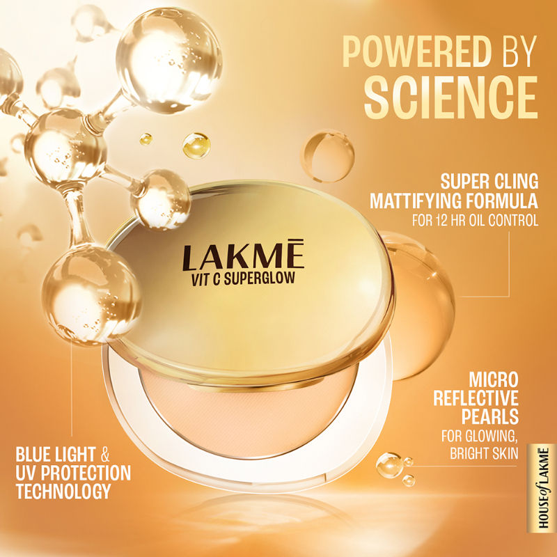 Lakme Vitamin C Superglow Skin Perfecting Compact with 1 % Vit C