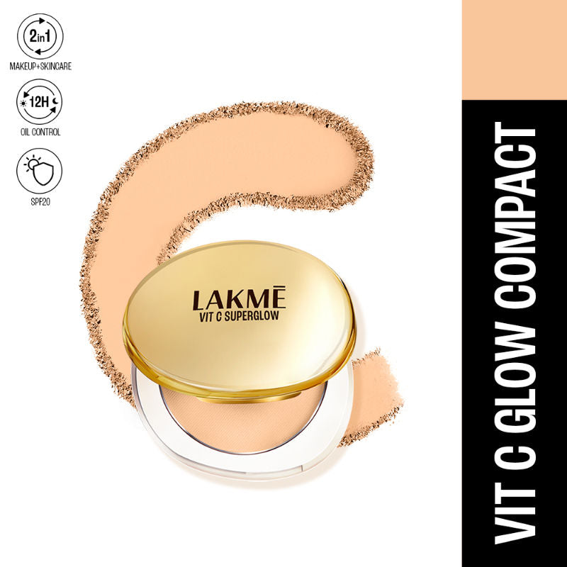 Lakme Vitamin C Superglow Skin Perfecting Compact with 1 % Vit C