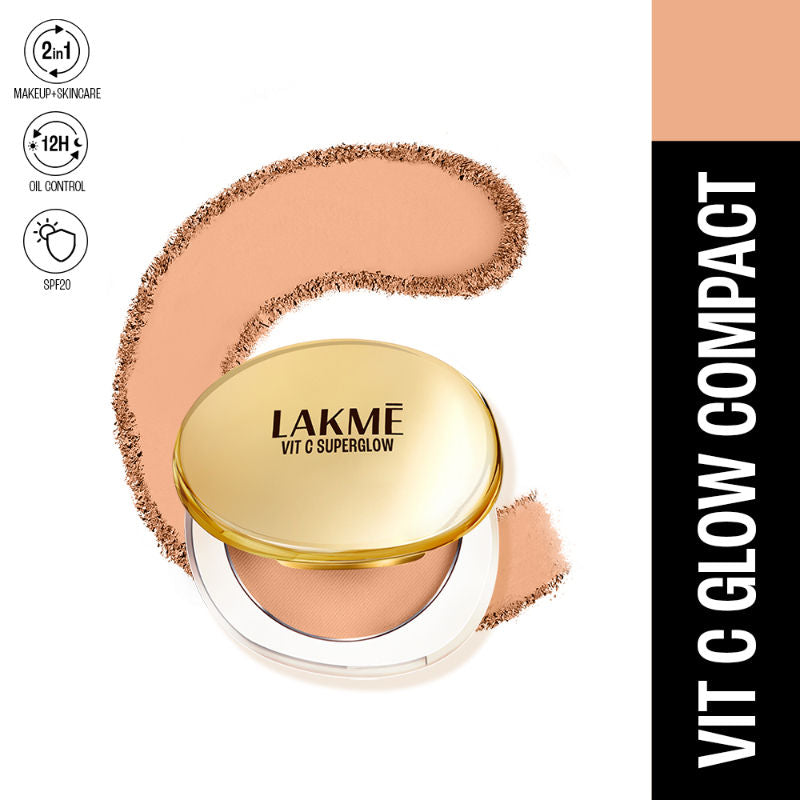 Lakme Vitamin C Superglow Skin Perfecting Compact with 1 % Vit C