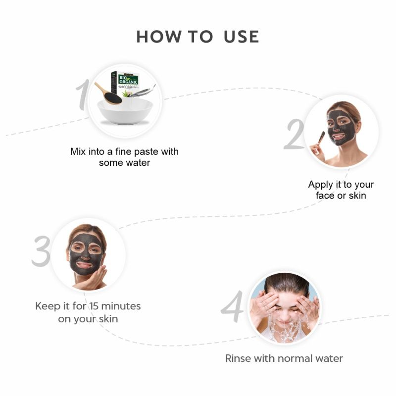 Indus Valley Bio Organic Wood Charcoal Powder for Face & Skin