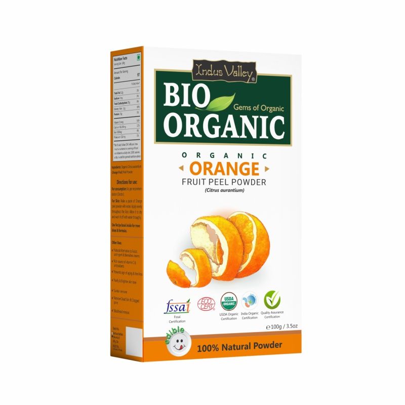 Indus Valley Orange Peel Powder Skin Brightening, Face Pack & Glow Care