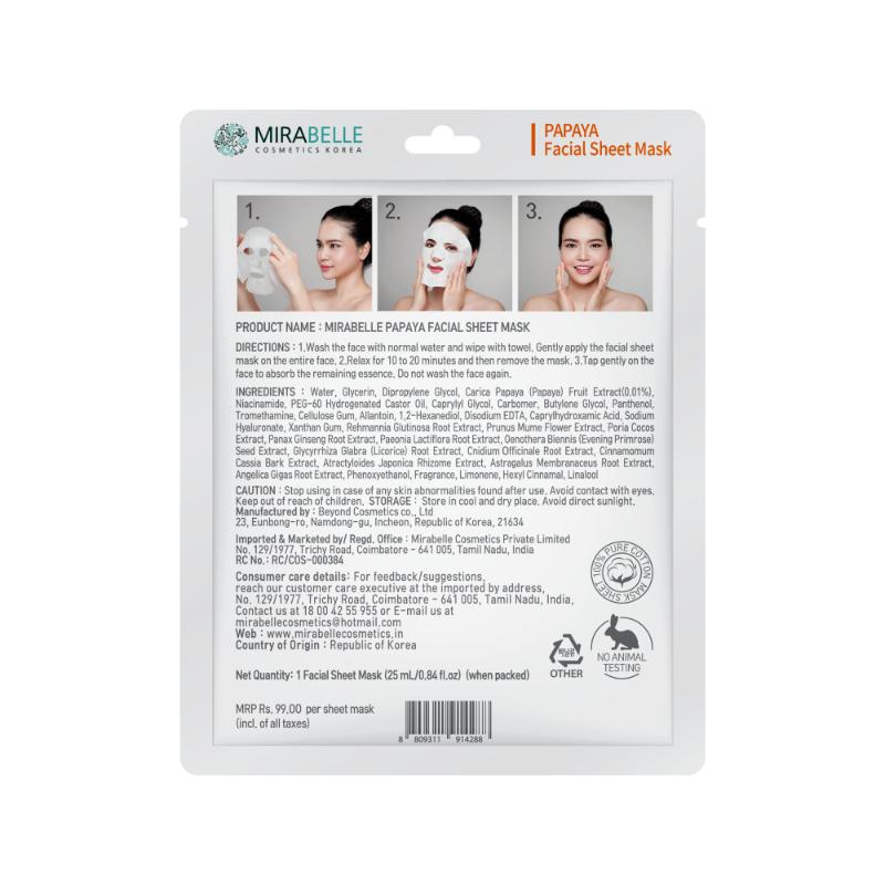 Mirabelle Facial Sheet Mask