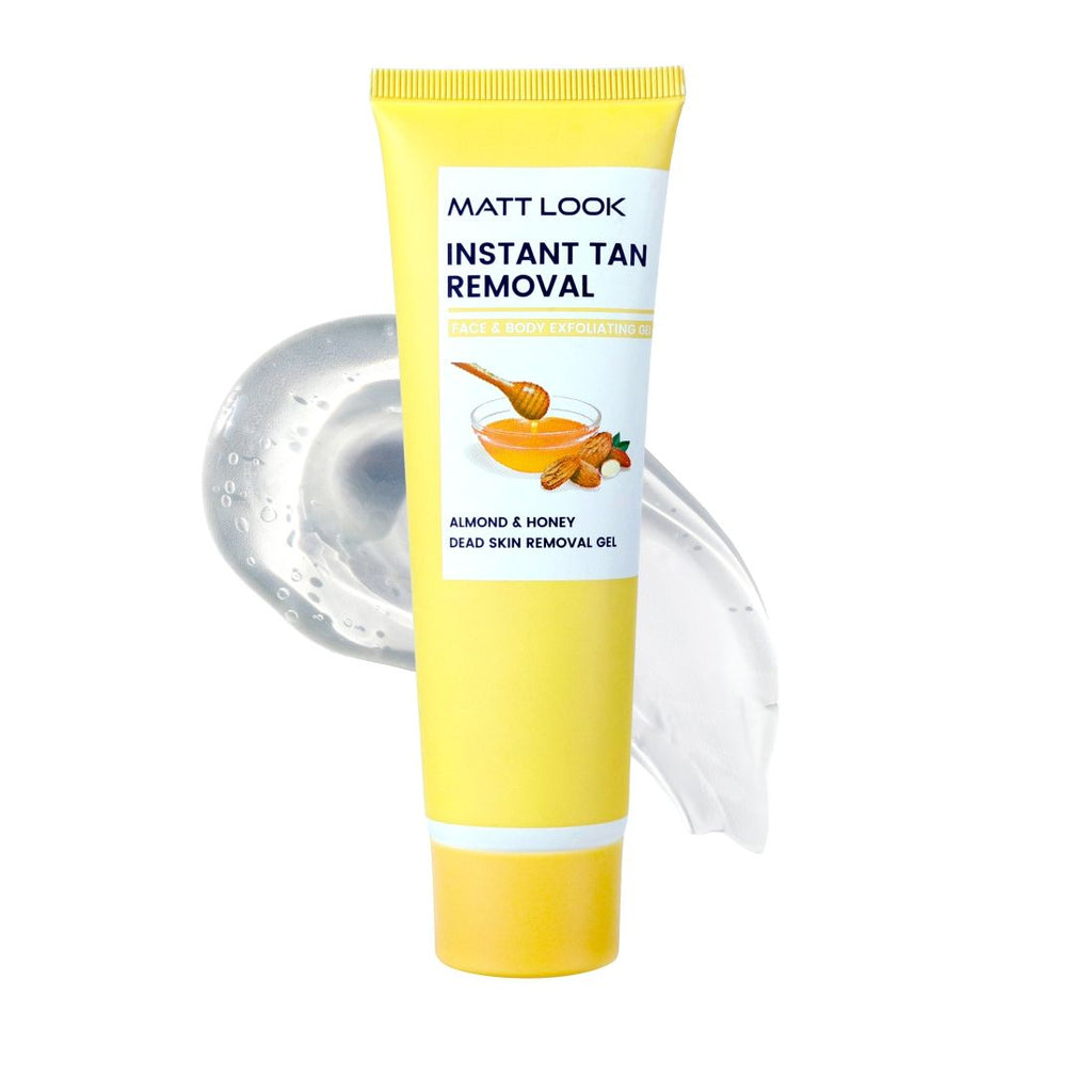 Matt look Instant Tan Removal With Almond & Honey Dead Skin Removal Gel