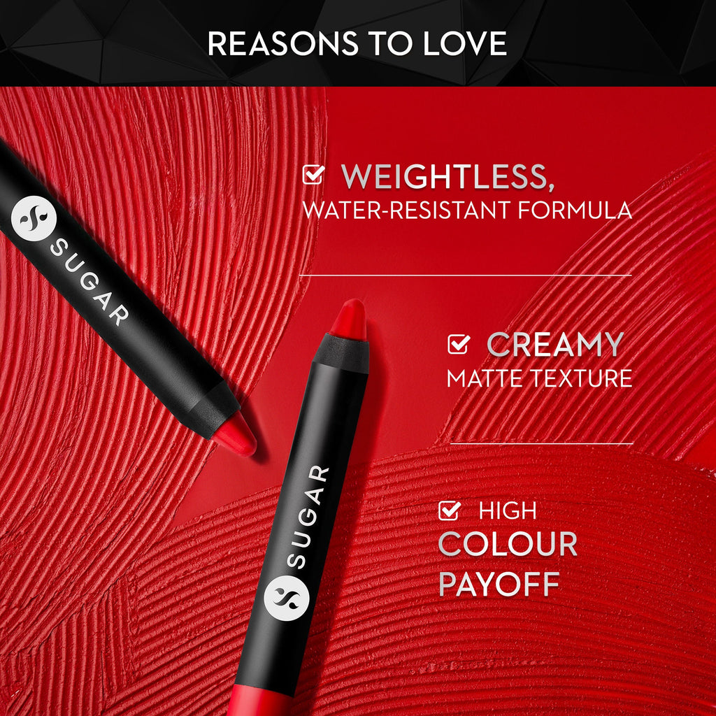 SUGAR Matte As Hell Crayon Lipstick With Free Sharpener