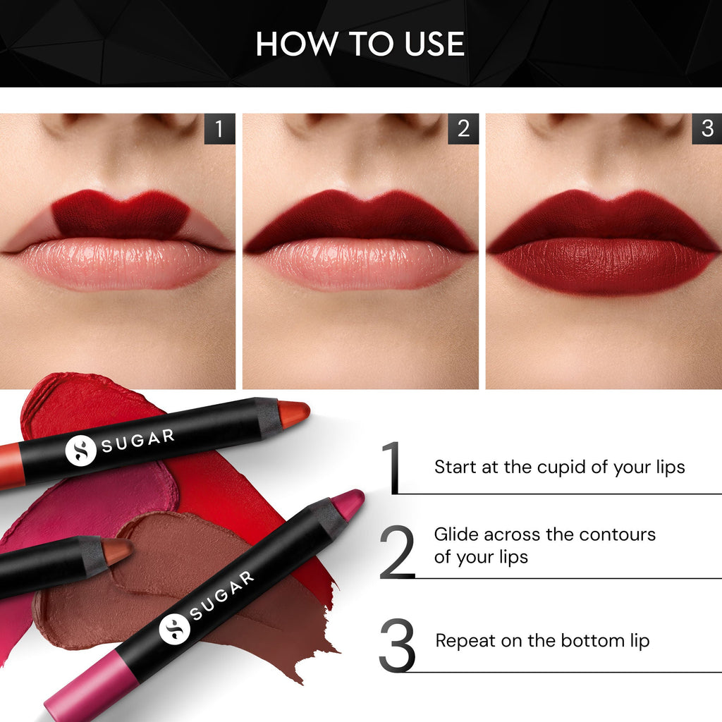 SUGAR Matte As Hell Crayon Lipstick With Free Sharpener