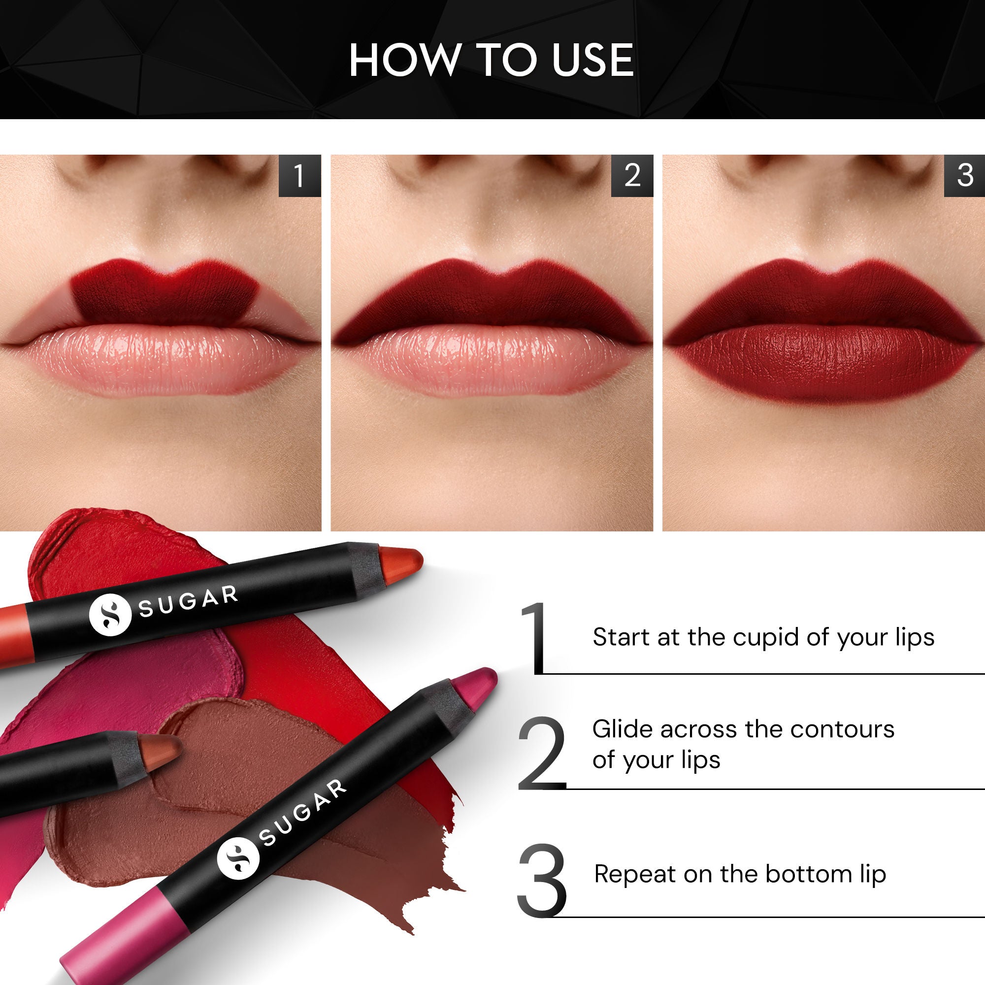 SUGAR Matte As Hell Crayon Lipstick With Free Sharpener