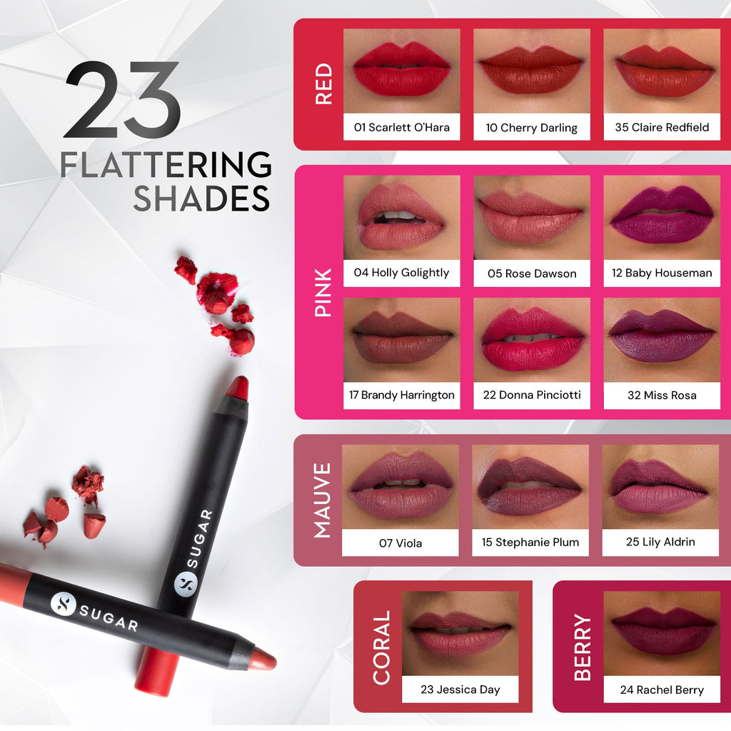 SUGAR Matte As Hell Crayon Lipstick With Free Sharpener