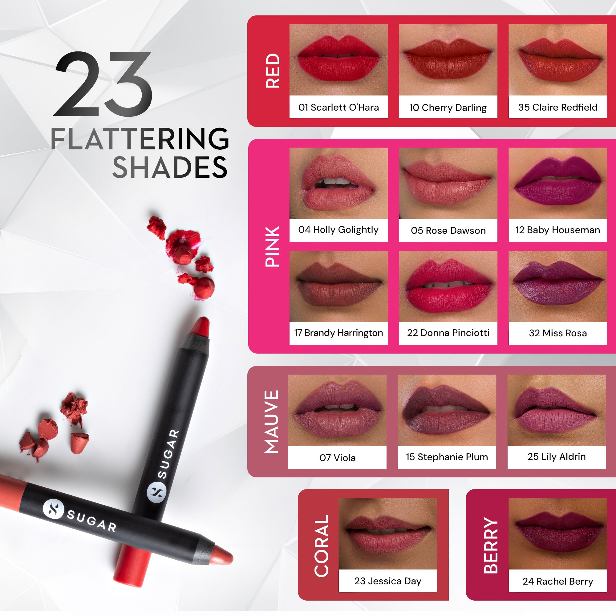 SUGAR Matte As Hell Crayon Lipstick With Free Sharpener