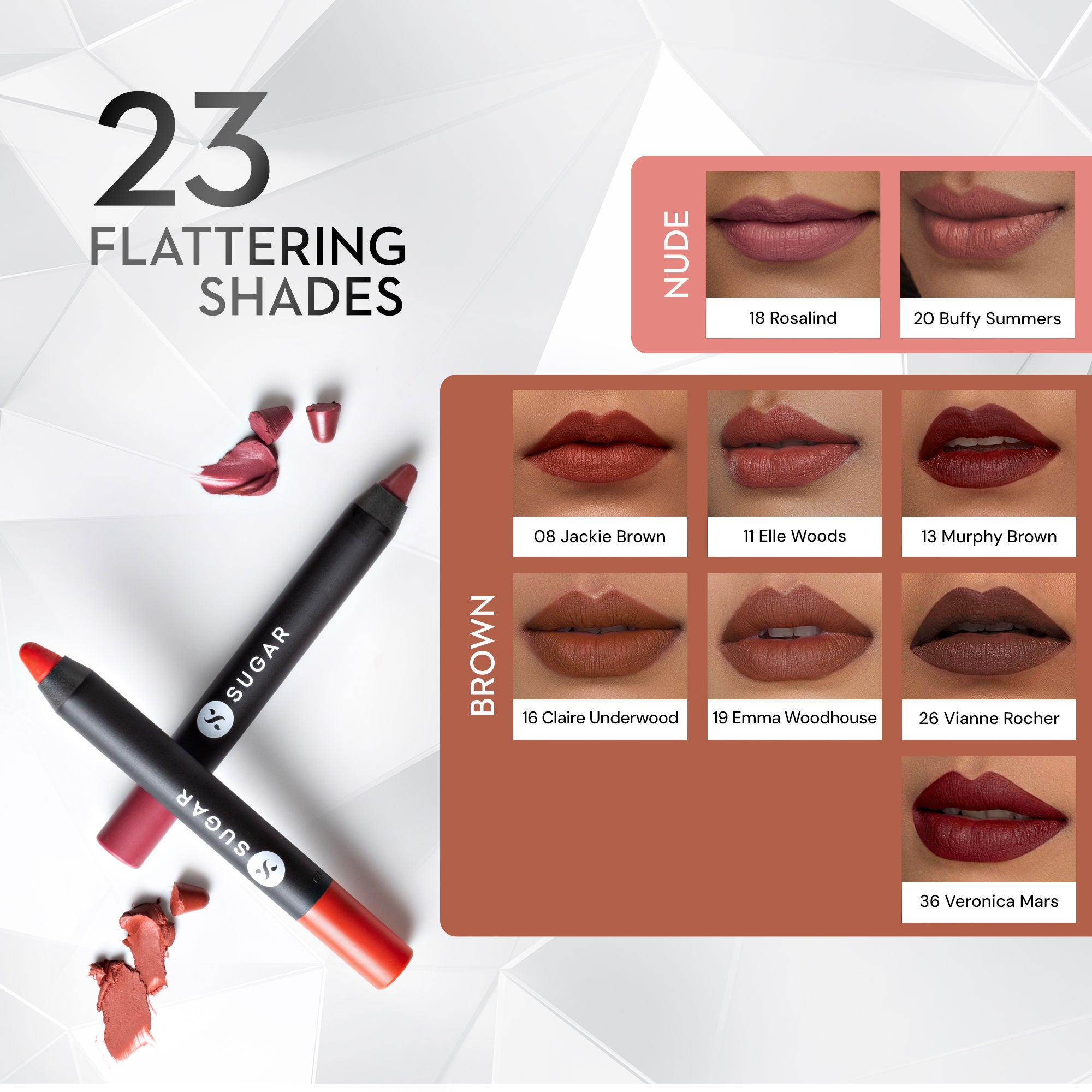 SUGAR Matte As Hell Crayon Lipstick With Free Sharpener
