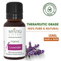 Mystiq Living Lavender Essential Oil For Skin, Hair Growth, Face & Better Sleep, 100% Pure Organic
