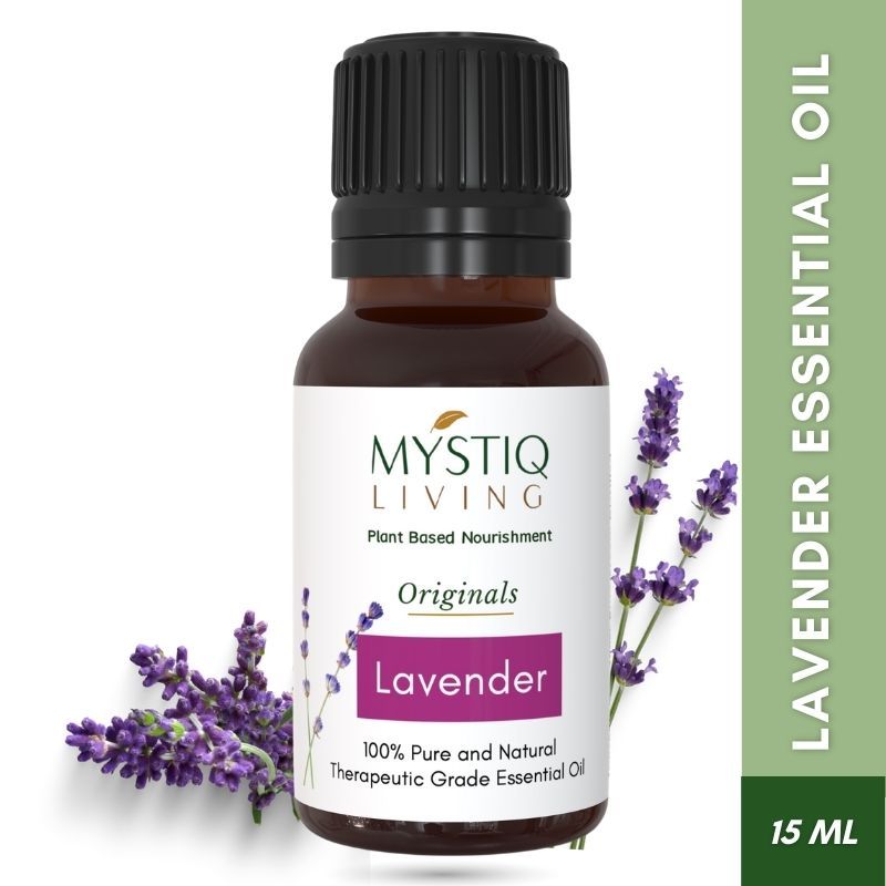 Mystiq Living Lavender Essential Oil For Skin, Hair Growth, Face & Better Sleep, 100% Pure Organic