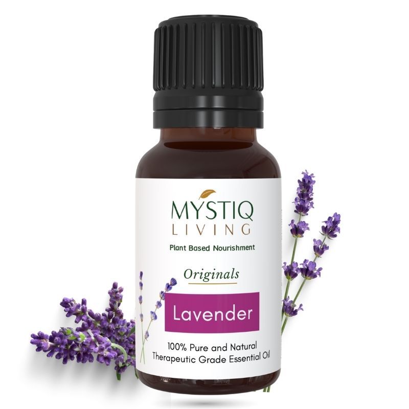 Mystiq Living Lavender Essential Oil For Skin, Hair Growth, Face & Better Sleep, 100% Pure Organic