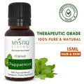 Mystiq Living Peppermint Essential Oil For Hair Growth, Dandruff & Itchy Scalp, 100% Pure Organic