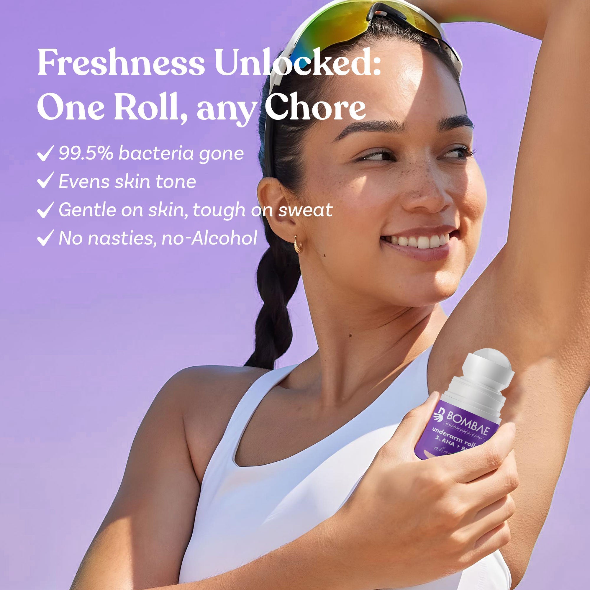 Bombae Underarm Roll-On with 5% Aha+Bha