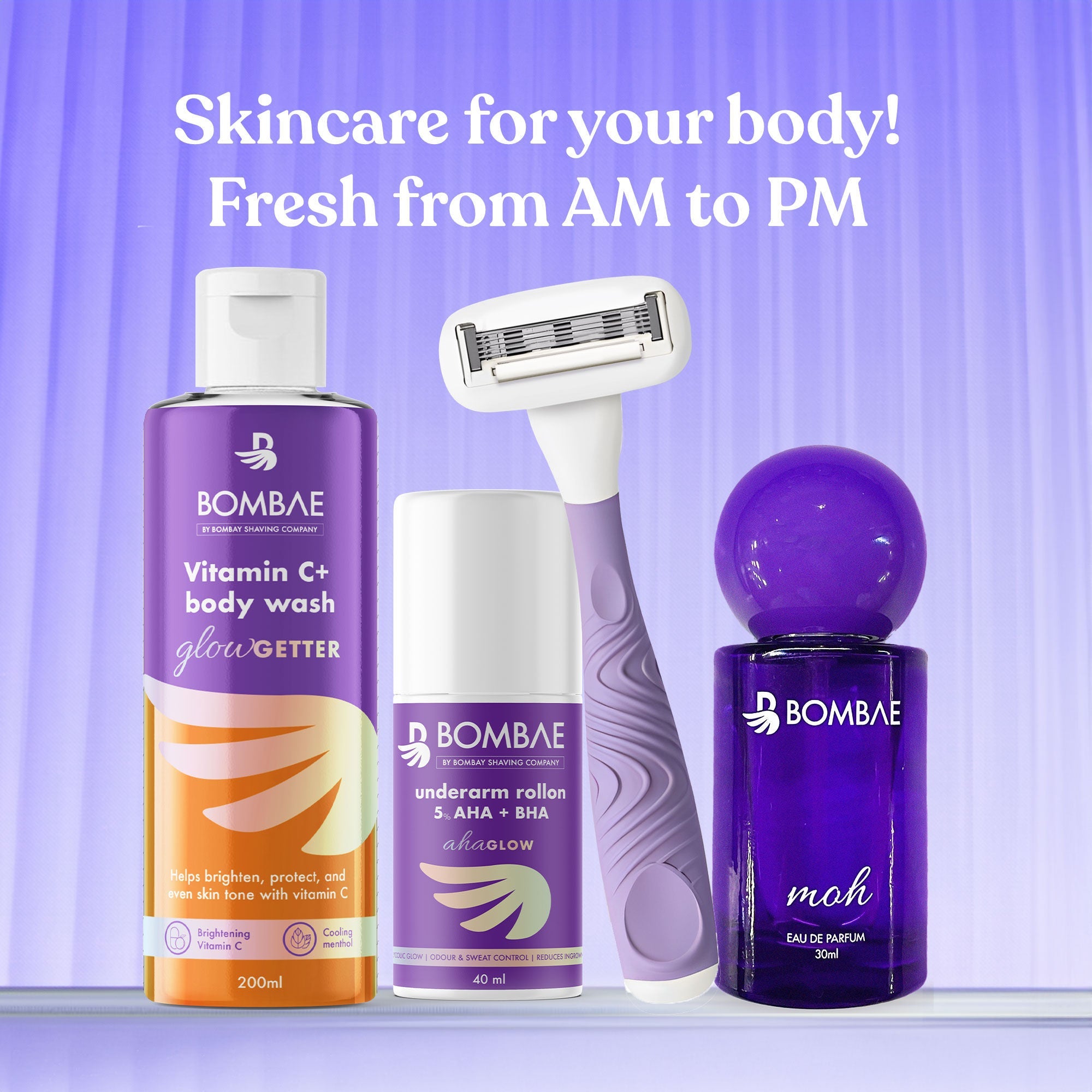 Bombae Underarm Roll-On with 5% Aha+Bha