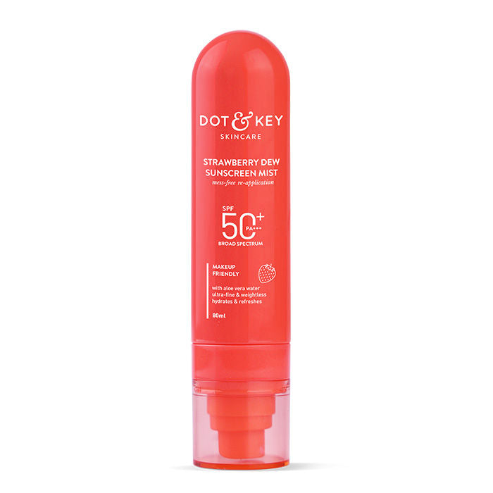Dot & Key Strawberry Dew Sunscreen Mist In-Vivo Tested SPF 50+ PA+++, Mess-Free Re-application