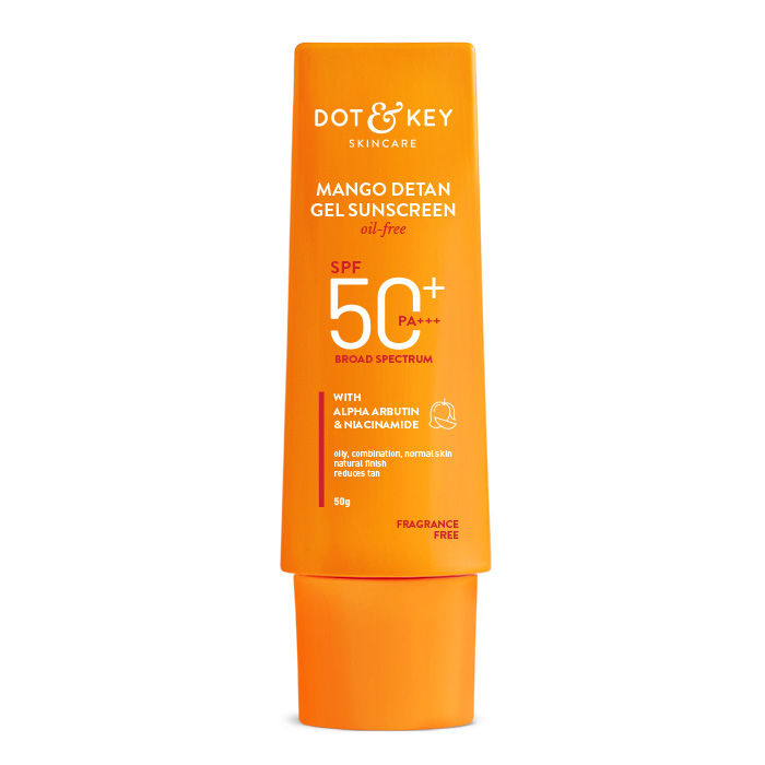 Dot & Key Mango Detan Gel Sunscreen In-Vivo Tested SPF 50+ PA++++, Oil-Free Formula