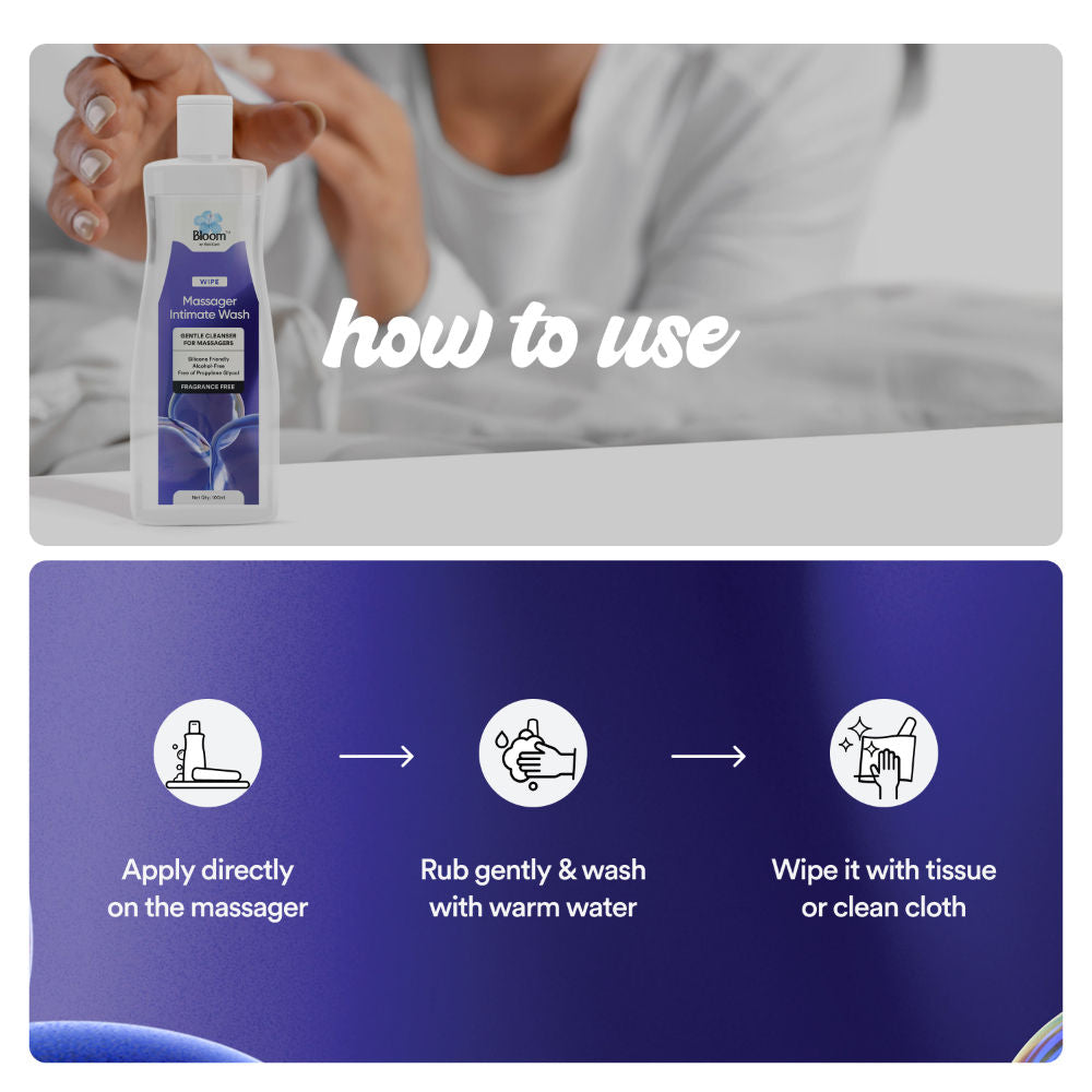 Bloom by Boldcare Massager Wash Anti-Bacterial Wash Alcohol-Free & Body Safe