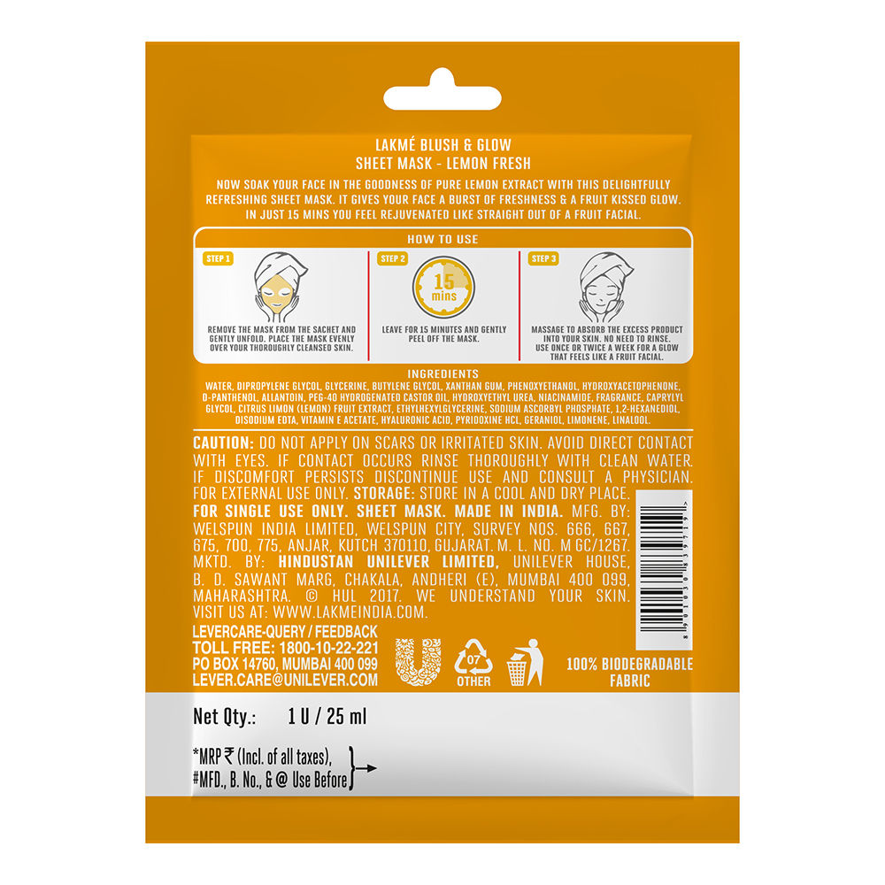 Lakme Blush & Glow Sheet Mask
