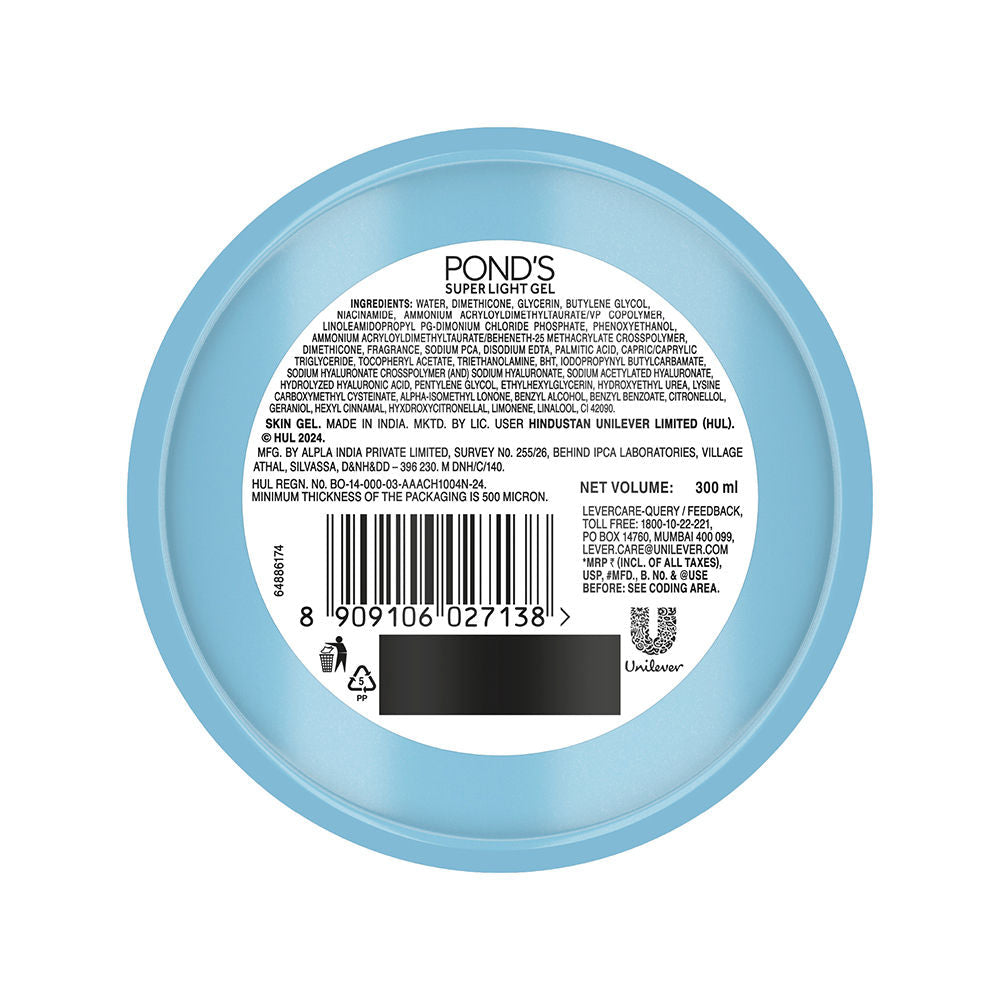 Ponds Super Light Gel Oil Free Moisturiser With Hyaluronic Acid + Vitamin E