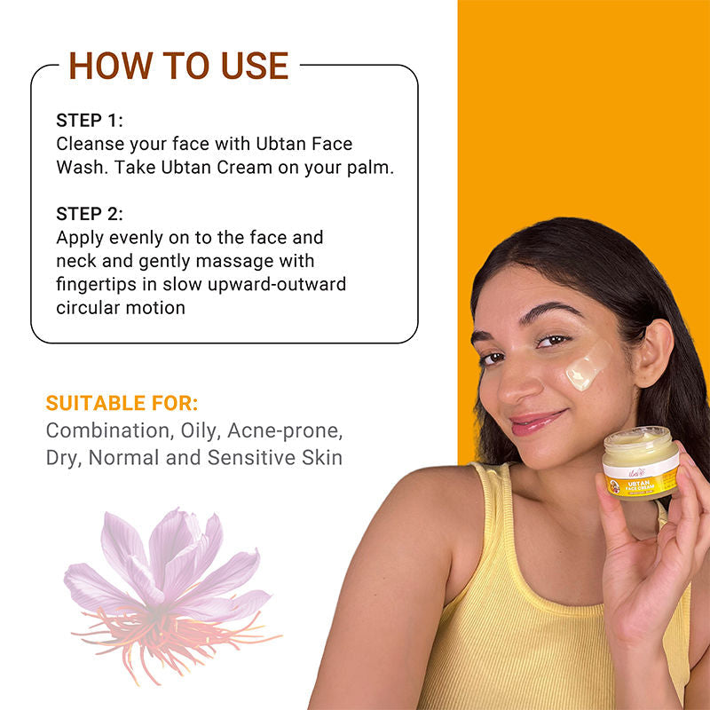IBA Ubtan Face Cream With Turmeric, Sandalwood & Saffron For Brightens Skins