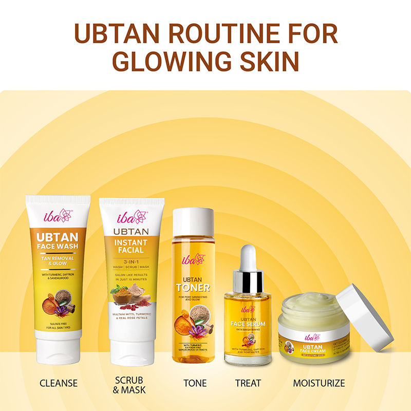 IBA Ubtan Face Cream With Turmeric, Sandalwood & Saffron For Brightens Skins