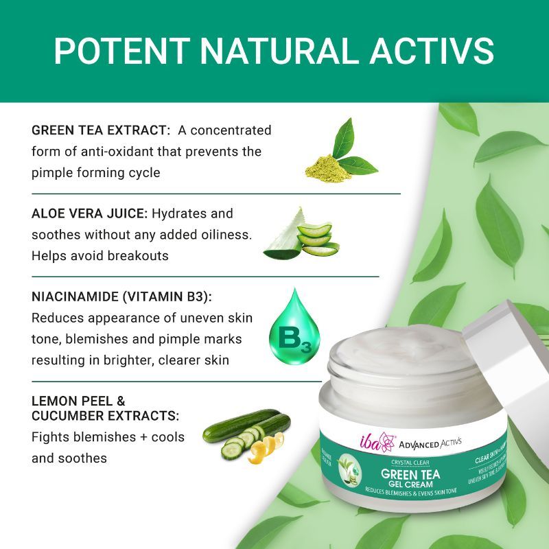 IBA Advanced Activs Crystal Clear Green Tea Gel Cream