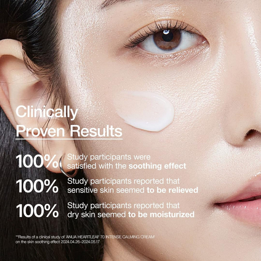 Anua Heartleaf 70 Intense Calming Cream with Ceramide & Panthenol for Skin Barrier Repair