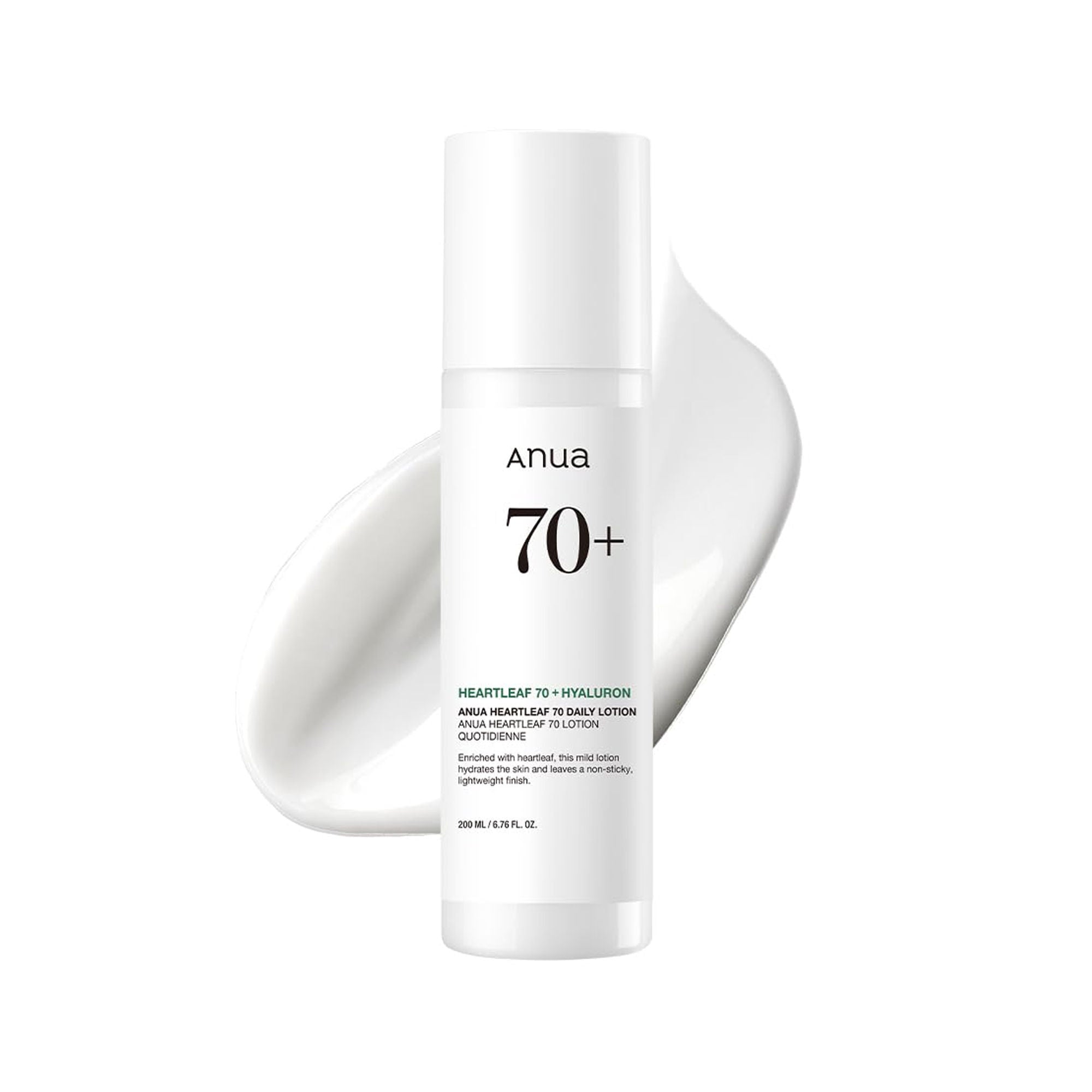 Anua Heartleaf 70 Daily Lotion Lightweight Moisturizer with Hyaluronic Acid for Dry, Acne-Prone Skin