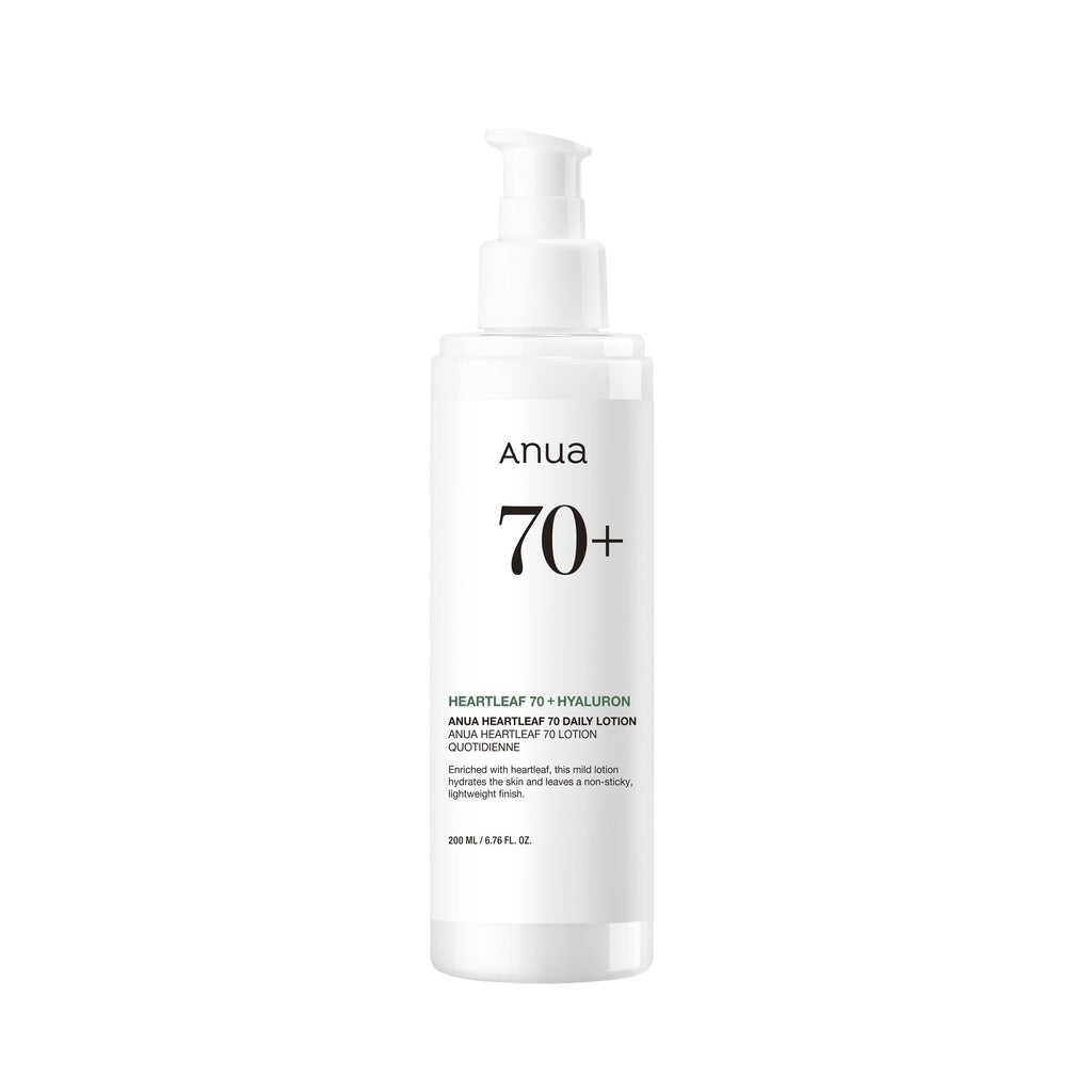 Anua Heartleaf 70 Daily Lotion Lightweight Moisturizer with Hyaluronic Acid for Dry, Acne-Prone Skin